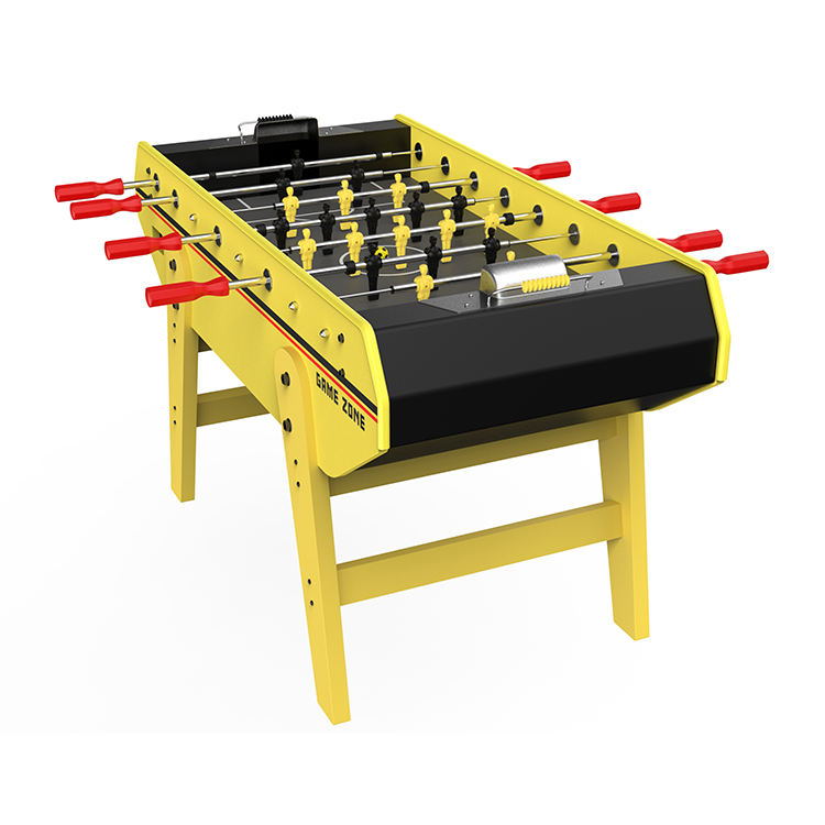 Baby-Foot Style Français 58 Pouces – Table Professionnelle Jaune avec Barres Télescopiques